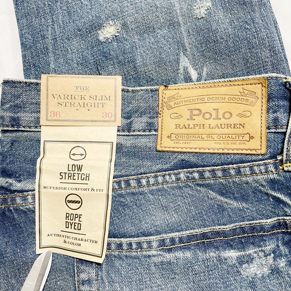 POLO RALPH LAUREN VARICK SLIM STRAIGHT JEANS - Picture 8 of 9